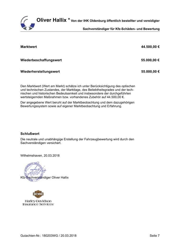 Harley Davidson Wertgutachten Teil 7